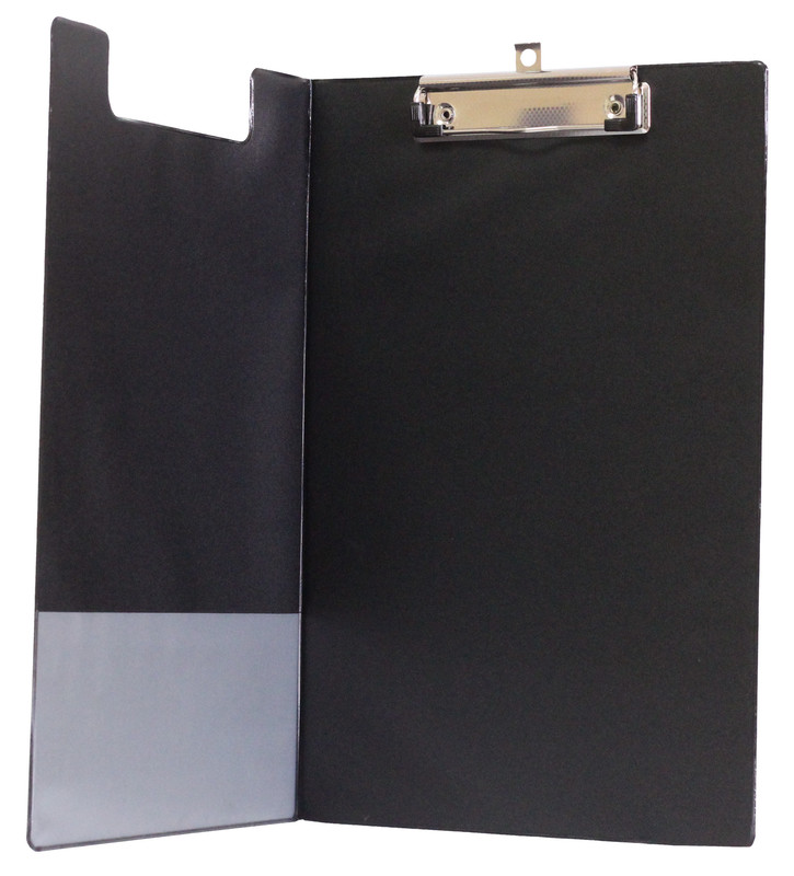 Папка-планшет (кліпборд) 4OFFICE (4-258-09), A4, картон з ПВХ-покриттям, чорний